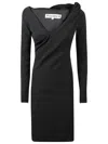 Jw Anderson Abito In Misto Poliestere Stretch Nero Donna In Black
