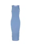 Jw Anderson J. W. Anderson Sleeveless Body-hugging Cotton Midi Dress In Blue