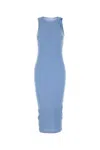 Jw Anderson J. W. Anderson Sleeveless Body-hugging Cotton Midi Dress In Blue