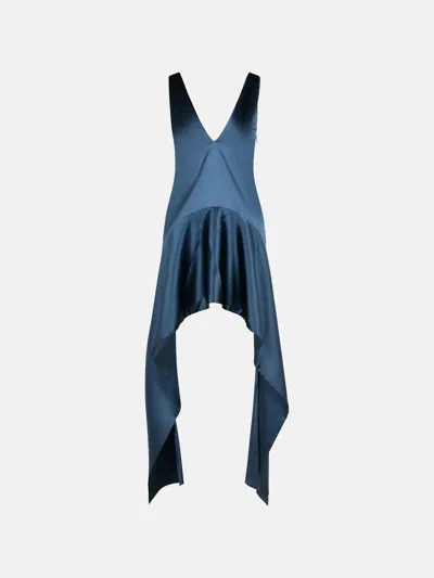 Jw Anderson Dress In Blue Acetate Blend