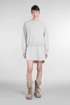 Jw Anderson Woman Mini Dress Light Grey Size L Cotton In Light Grey Melange