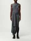 Jw Anderson Grey Jersey Dress In Black