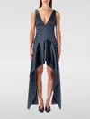 Jw Anderson Mens Steel Blue V-neck Panels Stretch-woven Mini Dress In Blue