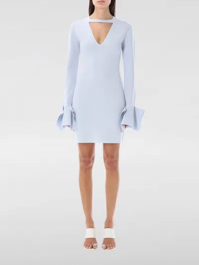Jw Anderson J. W. Anderson Ruffle Sleeves Mini Dress In Blue