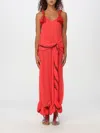 Jw Anderson Tassel Strap Twisted Dress In Rot