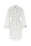 Jw Anderson Abito Chemisier In Popeline Bianco  Donna In White