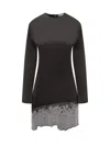 Jw Anderson J.w. Anderson Glitter-embellished Satin Minidress In Black