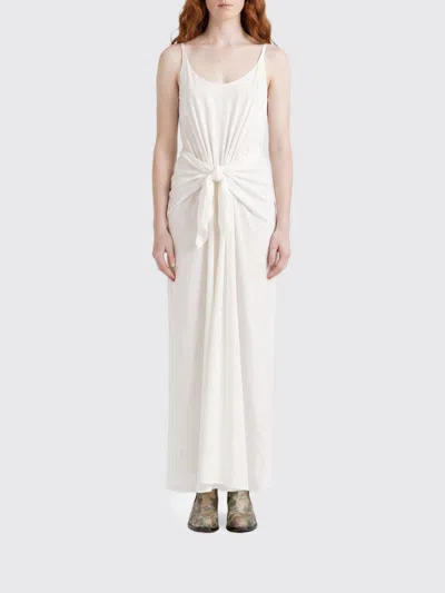 Jw Anderson Silk Midi Dress In White