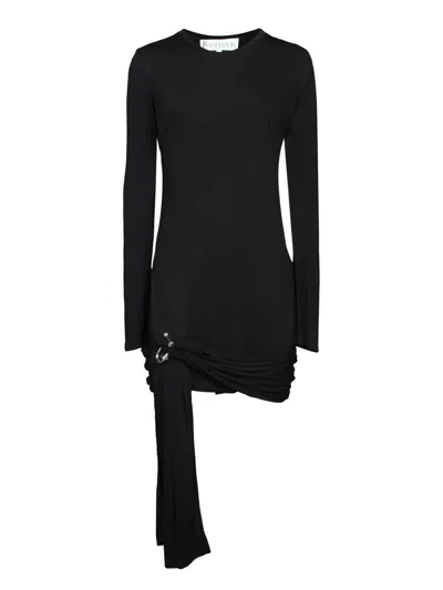 Jw Anderson J. W. Anderson Draped Black Dress With Side Knot