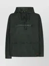 Jw Anderson Dyed Anorak With Drawstring And Zipper Pocket In Green