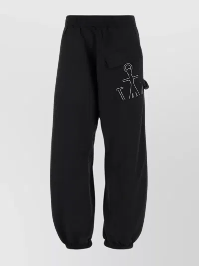 JW ANDERSON ELASTICATED NYLON PANT WITH FUNCTIONAL POCKETS