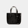 Jw Anderson Coated Denim Belt Tote Bag In Black