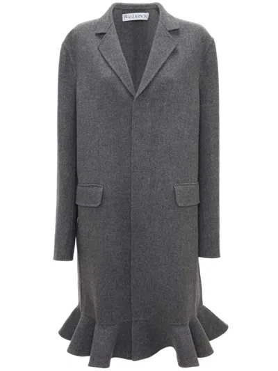 Jw Anderson Elegant Grey Wool Jacket For Stylish Women