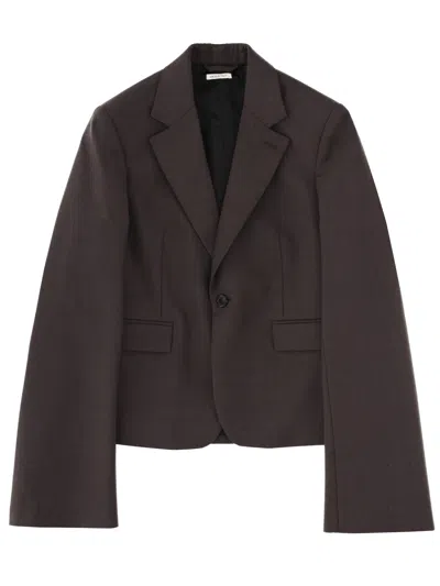 Jw Anderson Tailored Jacket Buttoned Cuffs Flap Pockets In Brown