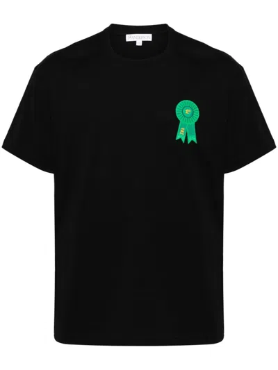 Jw Anderson Embellished Cotton T-shirt In 999
