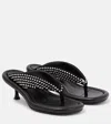 Jw Anderson Embellished Leather Sandals In Black