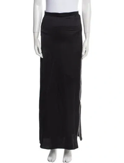 Pre-owned Jw Anderson Embroidered Accent Long Skirt In Blue