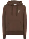 Jw Anderson Hoodie With Anchor Embroidery In Brown