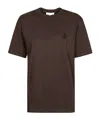 Jw Anderson Embroidered Cottont-shirt In Black