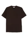 Jw Anderson Embroidered Cottont-shirt In Brown