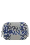Jw Anderson Embroidered Fabric Beauty Case In Brown