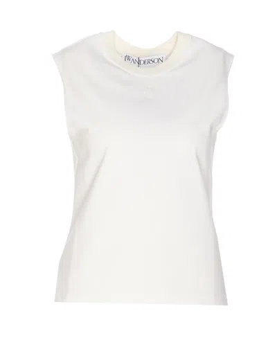 Jw Anderson J.w. Anderson Embroidered Jwa Logo Tank Top In White