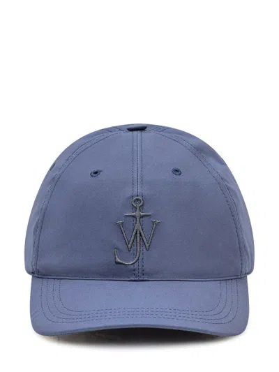 Jw Anderson Embroidered Logo Cap In Blue