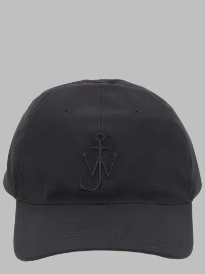 Jw Anderson Embroidered Logo Cotton Baseball Cap In Black