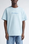 Jw Anderson J. W. Anderson Light Blue Crew Neck T-shirt In Pale Blue