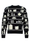 Jw Anderson Black Sweater With Graphic Print J.w Anderson In Multi