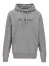 Jw Anderson Hooded Sweatshirt Drawstring Ribbed Cuffs Kangaroo Pocket In Gris