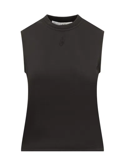 Jw Anderson J.w. Anderson Embroidery Tank Top In Black