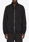 Jw Anderson Essential Zip-up Windbreaker Jacket In Black