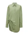 Jw Anderson J.w. Anderson Eyelets Oversize Green Shirt In Green