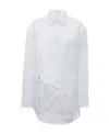Jw Anderson Eyelet-detailing Oversized Cotton Shirt In White