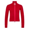 Jw Anderson Crimson Red Cotton Blend Turtleneck Sweater In Red