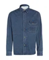 Jw Anderson Man Denim Shirt Blue Size L Cotton In Blue