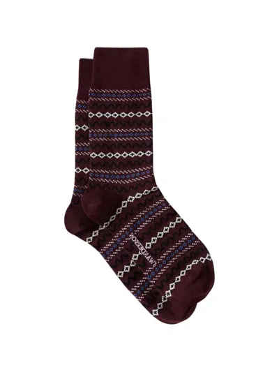 Jw Anderson Fairisle Mid-calf Socks In Multi