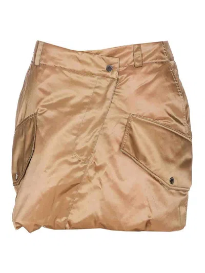 Jw Anderson Padded Cargo Skirt In Beige