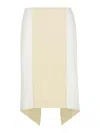 Jw Anderson Cotton Skirt With Layered Asymmetric Hem In White