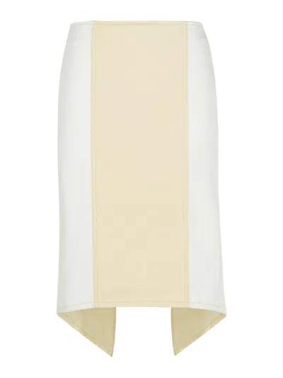 Jw Anderson Layered White Cotton Skirt
