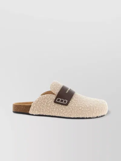 JW ANDERSON FAUX FUR STRAP MULES