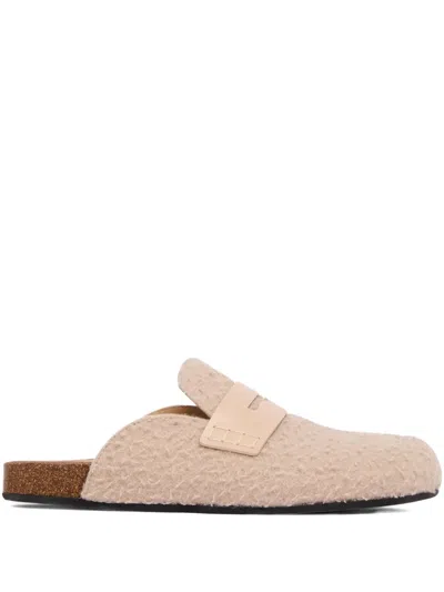 Jw Anderson Felt Mules In Pink