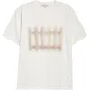 Jw Anderson Fence Printed T-shirt In Ivory