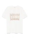 Jw Anderson Fence Printed T-shirt In Neutrals