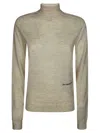 Jw Anderson J. W. Anderson Fitted Neutrals Turtleneck Jumper In Gray