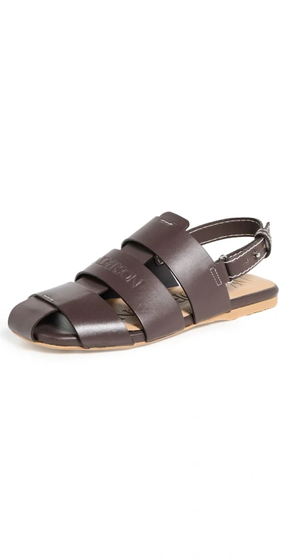 JW ANDERSON FISHERMAN SANDALS DARK BROWN