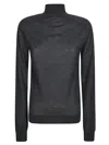 Jw Anderson J. W. Anderson Fitted Grey Turtleneck Jumper In Gray