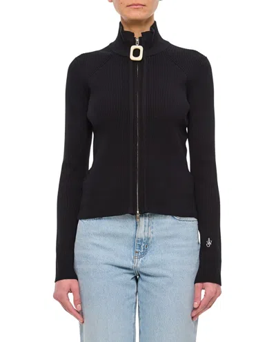 JW ANDERSON FITTED ZIP UP CARDIGAN