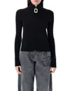 Jw Anderson J. W. Anderson Fitted Cardigan With Zipper In Black